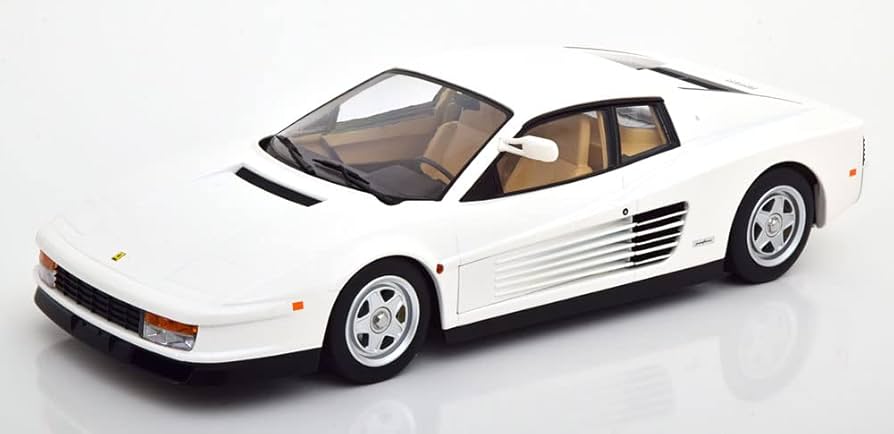 Ferrari Testarossa Monospeccio 1984 m. JAV versija balta 1:18 KK-Scale