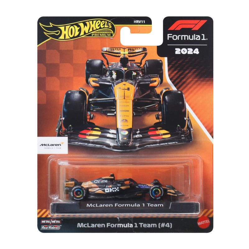 HOT WHEELS PREMIUM F1 McLaren Lando Norris bolidas 4 (JBM11)